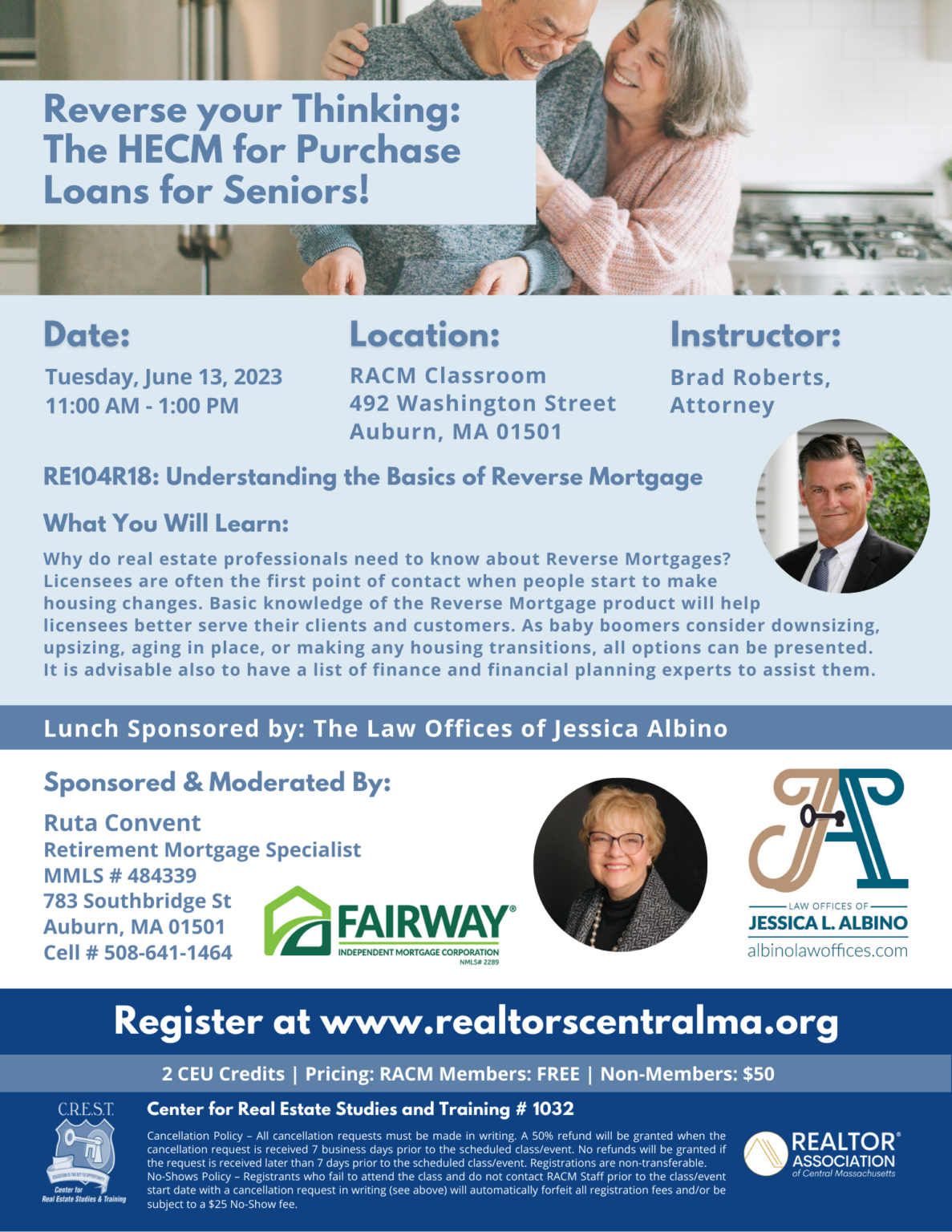 June! RE104R18 Lunch and Learn Reverse Mortgages Reverse your Thinking